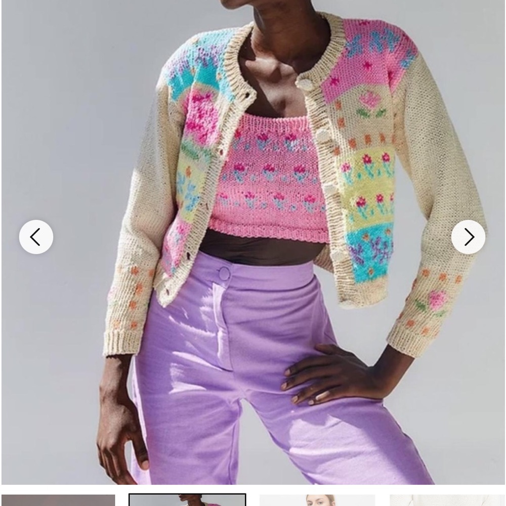 anthropologie tach clothing prisca embroidered cardigan Size M New without a tag
